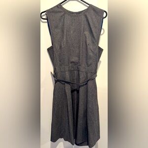 Maison Kitsune Paris Wool school girl mini japan plaid belt office party shift M